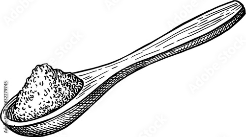 Spoonful of nutmeg powder.