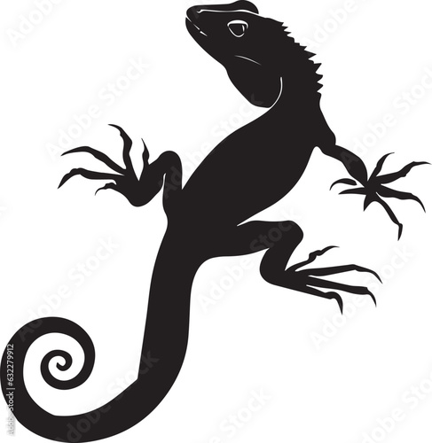 Lizard Vector silhouette illustration