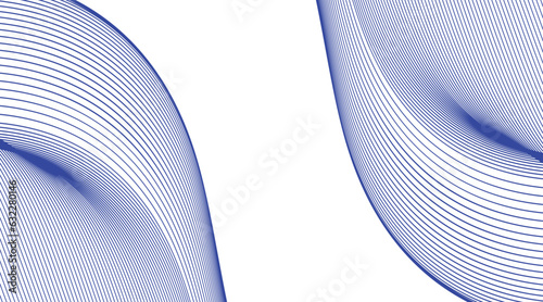 Abstract wavy background. Thin line on white. minimal round lines abstract tech background. Abstract wave element for design. Digital frequency track equalizer. Stylized line art background