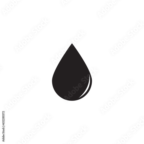 Vector blue water drop icon set. Flat droplet logo shapes collection.