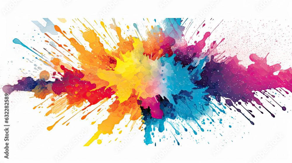Cheerful multi-colored blots form a bizarre pattern, an unforgettable background.