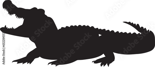 Alligator vector silhouette