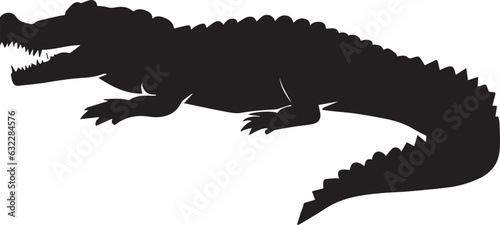 Alligator vector silhouette