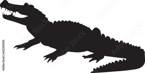 Alligator vector silhouette