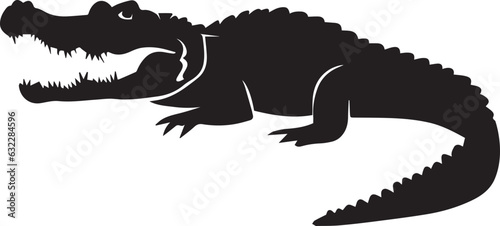 Alligator vector silhouette