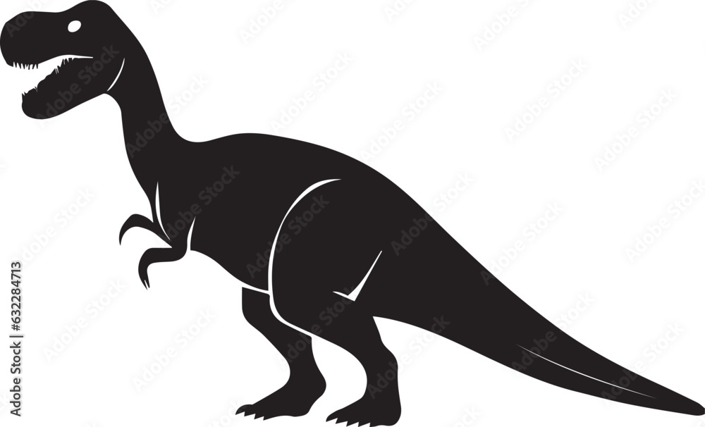 Obraz premium Dinosaur vector silhouette illustration 