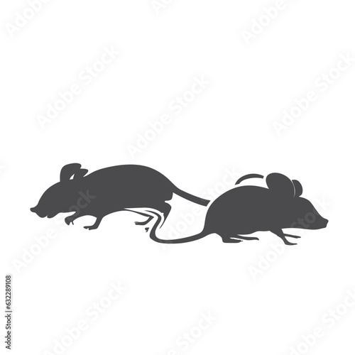 Vector silhouette of the mouse  