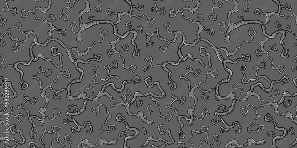 Halloween seamless pattern with blackthorn for monochrome halloween design. Wallpaper or background with plant or autumn branch for october party banner, poster or postcard Halloween seamless pattern with blackthorn for monochrome halloween design. Wallpaper or background with plant or autumn branch for october party banner, poster or postcard