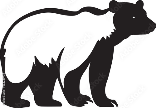 Polar bear vector silhouette illustration