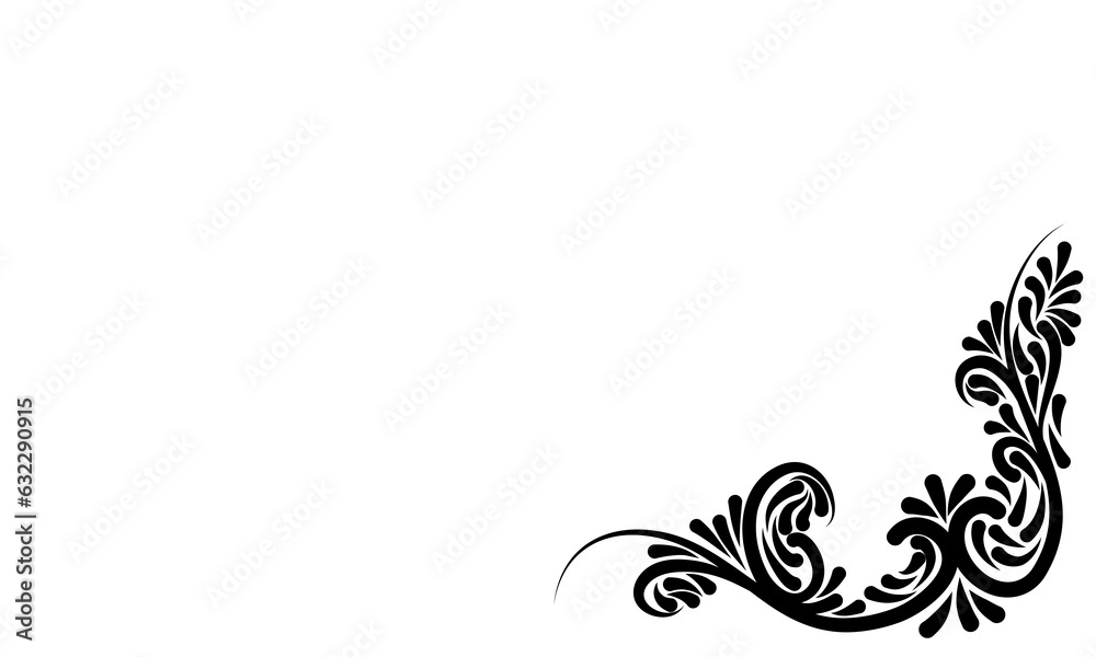 Floral retro coner border. Vector illlustration. Floral retro coner border. Vector illlustration.