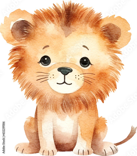 Fotografija Lion character cartoon illustration created with Generative AI technology