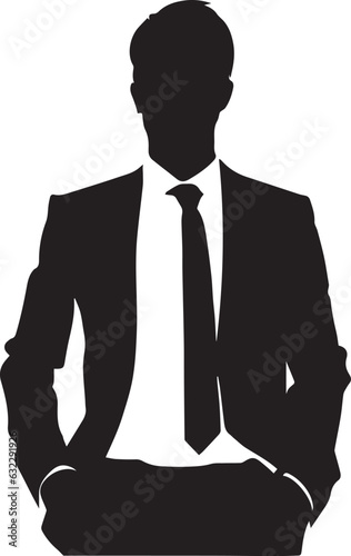 Business man vector silhouette, Stylish man vector silhouette, Business person vector silhouette