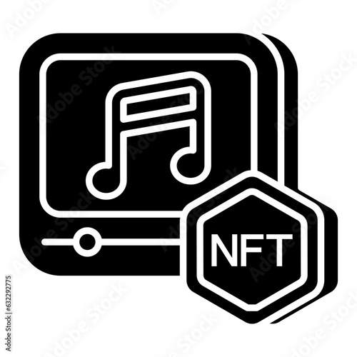 Perfect design icon of nft music  