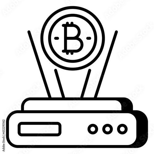 Premium download icon of btc projector 