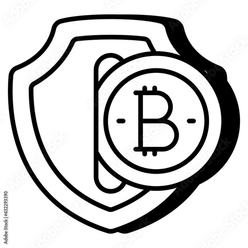 Perfect design icon of bitcoin security
