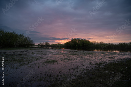 sunrise over the river