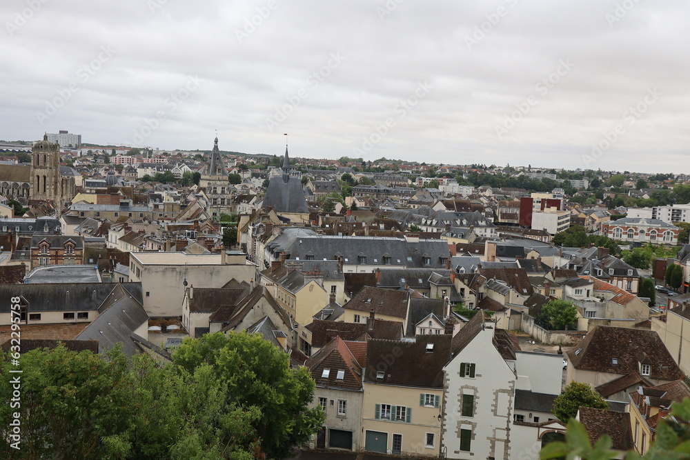 Vue d'ensemble de la ville, ville de Dreux, département de l'Eure et Loir, France