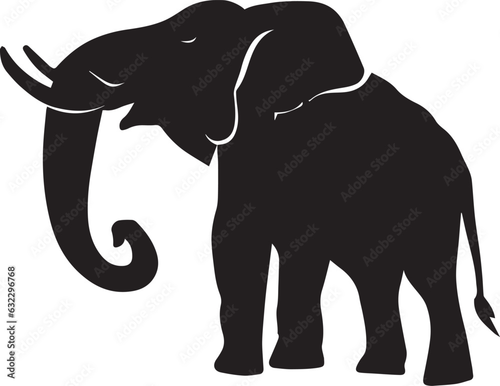 Fototapeta premium Elephant vector silhouette