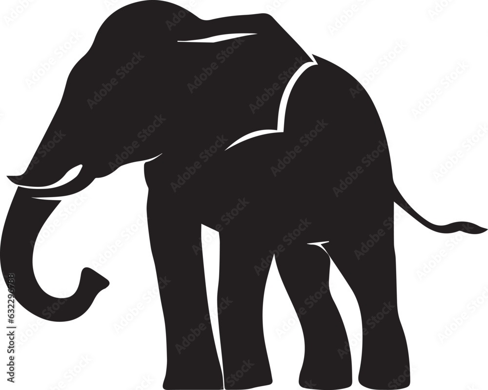 Fototapeta premium Elephant vector silhouette