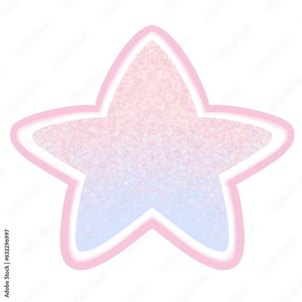 Dreamy Gradients Grain Star pink and blue Dreamy Gradients Grain Star pink and blue