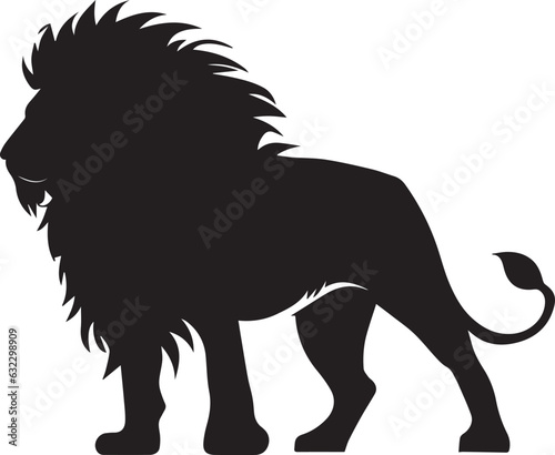 Lion vector silhouette  Big lion vector silhouette illustration