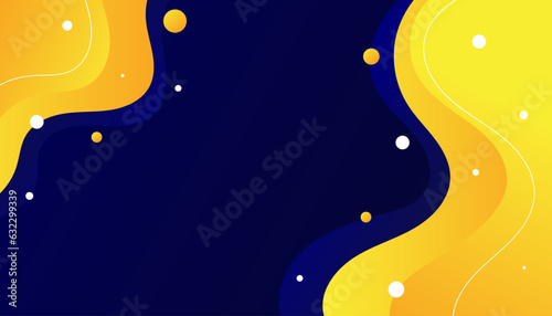 Abstract fluid background with dark yellow and purple gradient colors. Vector illustration