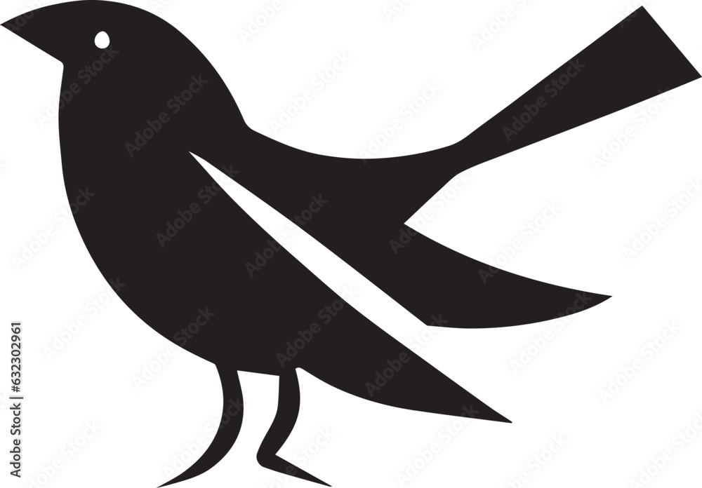 Bird Logo Vector silhouette, Bird icon vector illustration Bird Logo Vector silhouette, Bird icon vector illustration