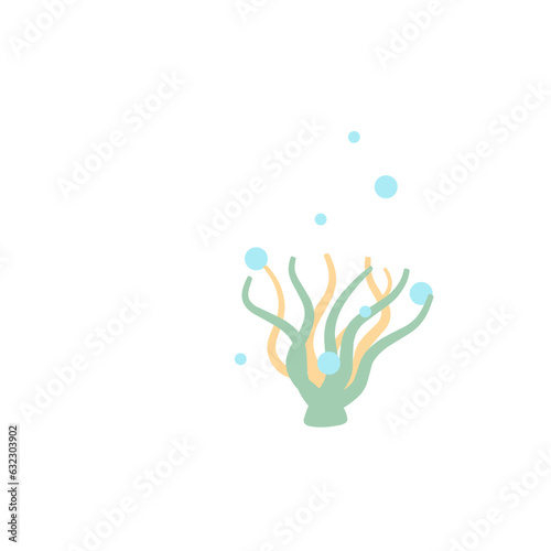 illustration of seaweed, underwater sea plants, sea algae