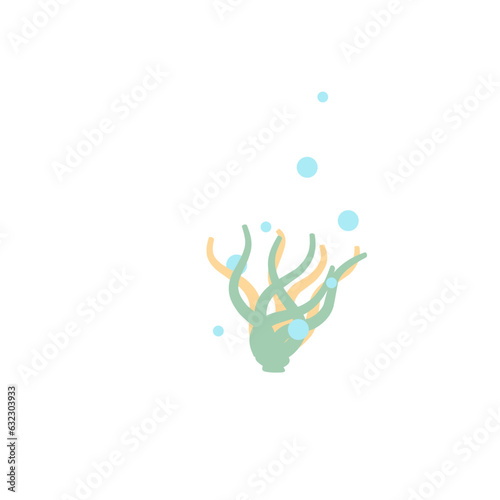 illustration of seaweed, underwater sea plants, sea algae