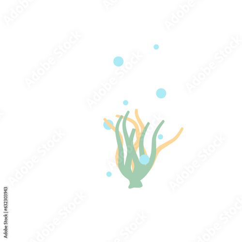 illustration of seaweed, underwater sea plants, sea algae