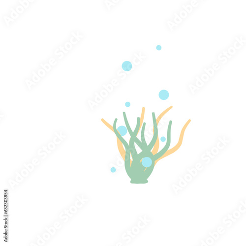 illustration of seaweed, underwater sea plants, sea algae