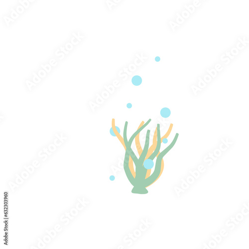 illustration of seaweed, underwater sea plants, sea algae