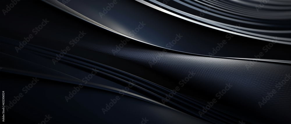 3d realistic black abstract luxury background. generative ai