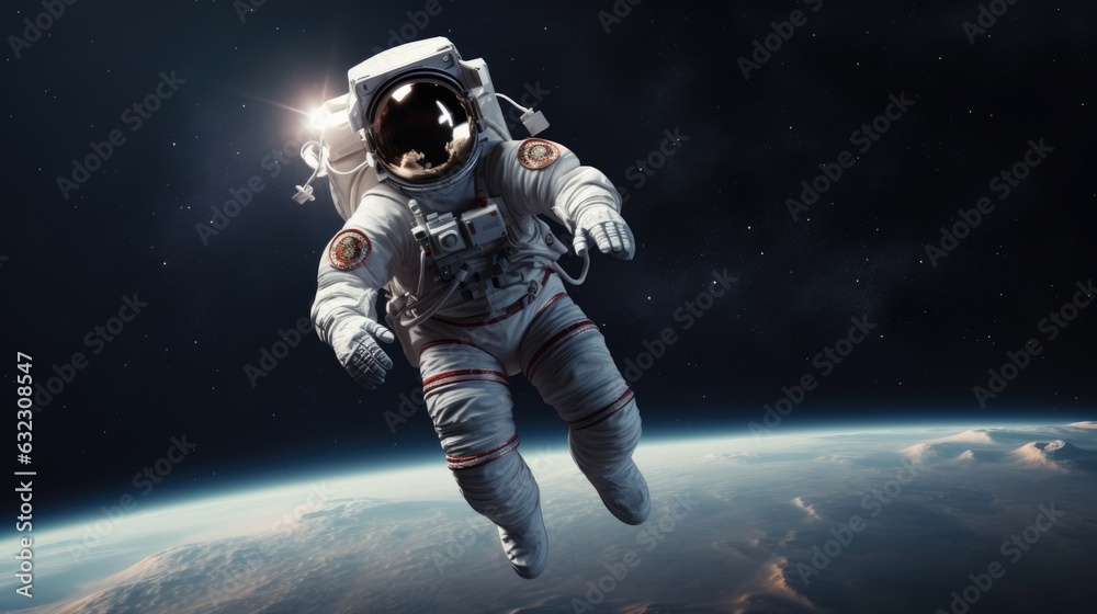 An astrounaut in outer space
