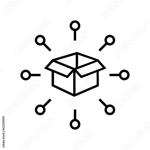 Open box distribution icon