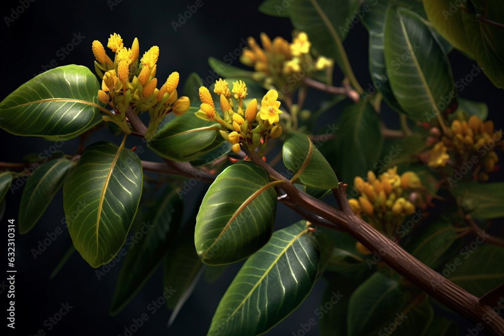 An image featuring Yohimbe (Pausinystalia yohimbe), with its dark green