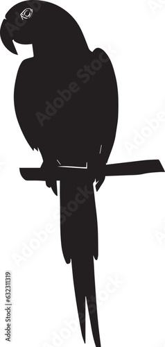 Parrot vector silhouette illustration