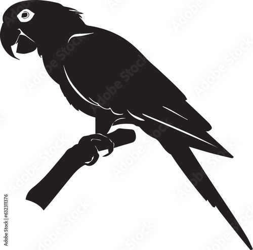 Parrot vector silhouette illustration