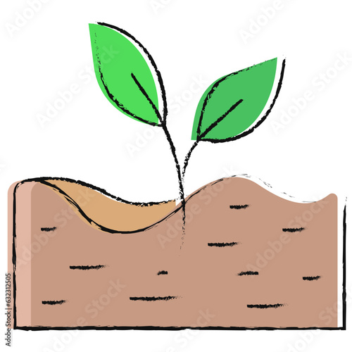 Vector hand drawn Fertile Soil illustration