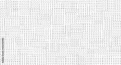 Abstract vector noise. Small particles of debris and dust. Distressed uneven background. Grunge texture overlay with fine grains isolated on white background. Vector illustration. EPS10.