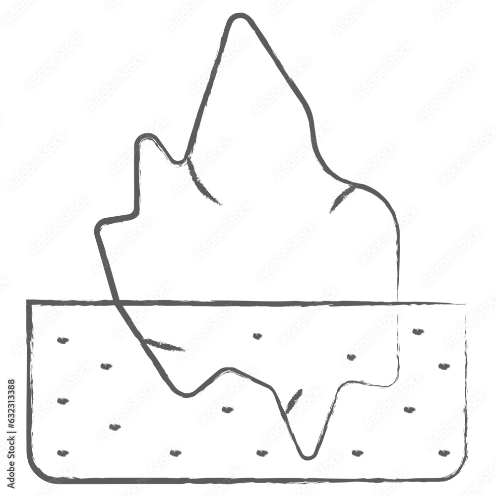 Vector hand drawn Iceberg illustration