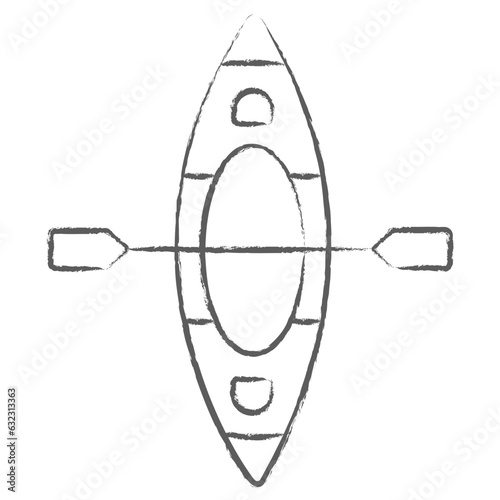 Vector hand drawn Canoe illustration