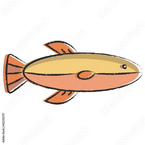 Vector hand drawn Cod fish illustration