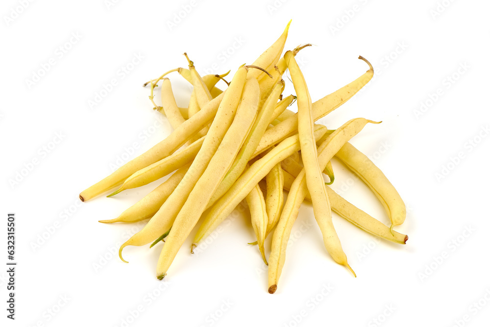 Bean pods, isolated on white background. Bean pods, isolated on white background.