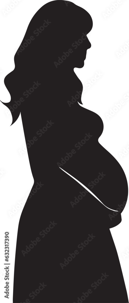Pregnant woman vector silhouette Pregnant woman vector silhouette