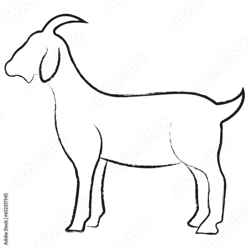 Vector hand drawn Goat illustration