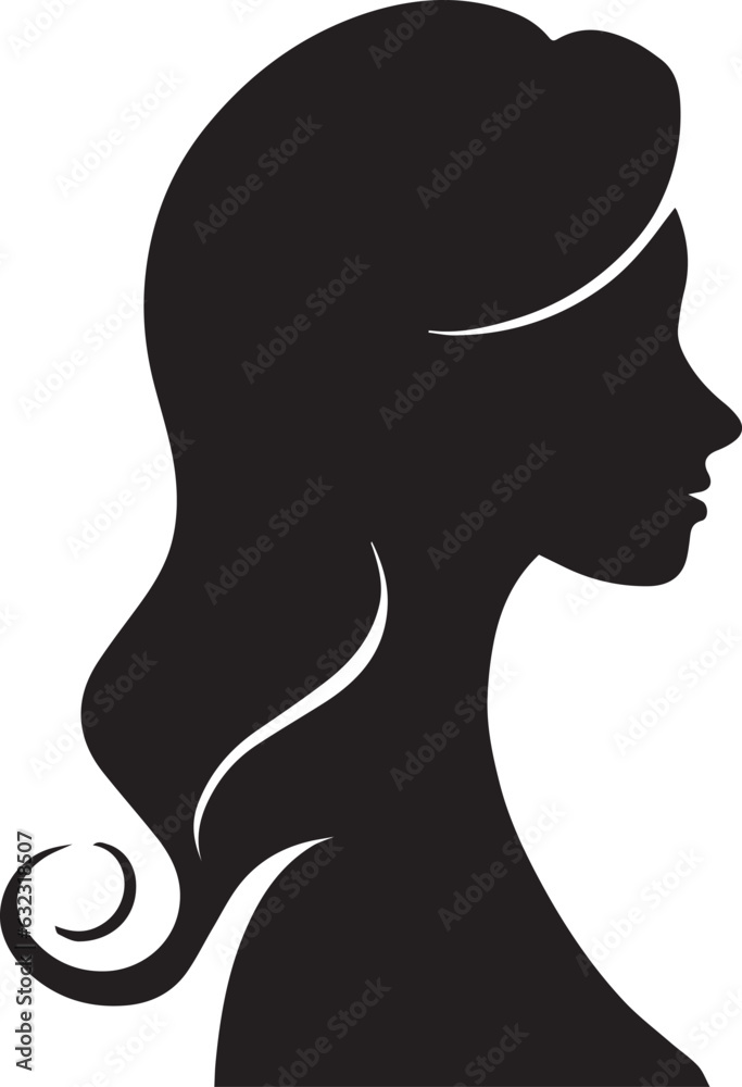 Women Profile vector silhouette illustration