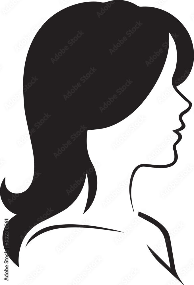 Women Profile vector silhouette illustration Women Profile vector silhouette illustration
