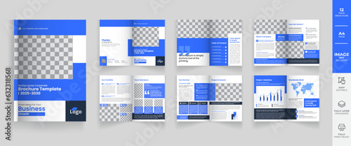 Company profile brochure template layout design, minimal company profile template layout, annual report template layout