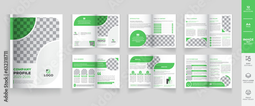 Multipage business brochure design, modern business template design, annual report template layout